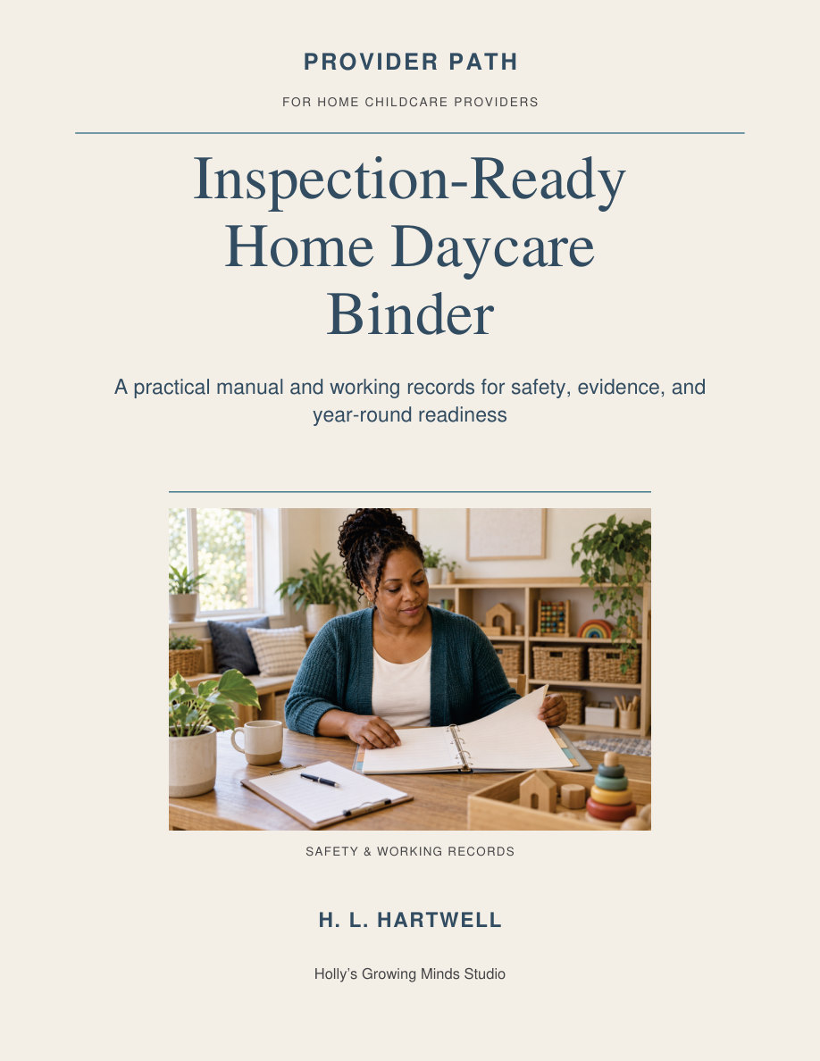 Inspection-Ready Home Daycare Binder by H. L. Hartwell — Provider Path cover