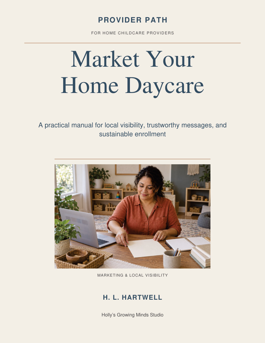 Market Your Home Daycare by H. L. Hartwell — Provider Path cover