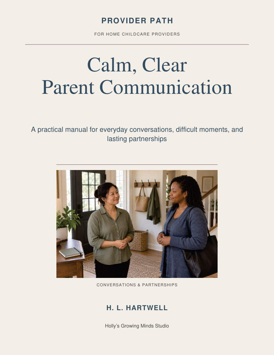 Calm, Clear Parent Communication by H. L. Hartwell — Provider Path cover
