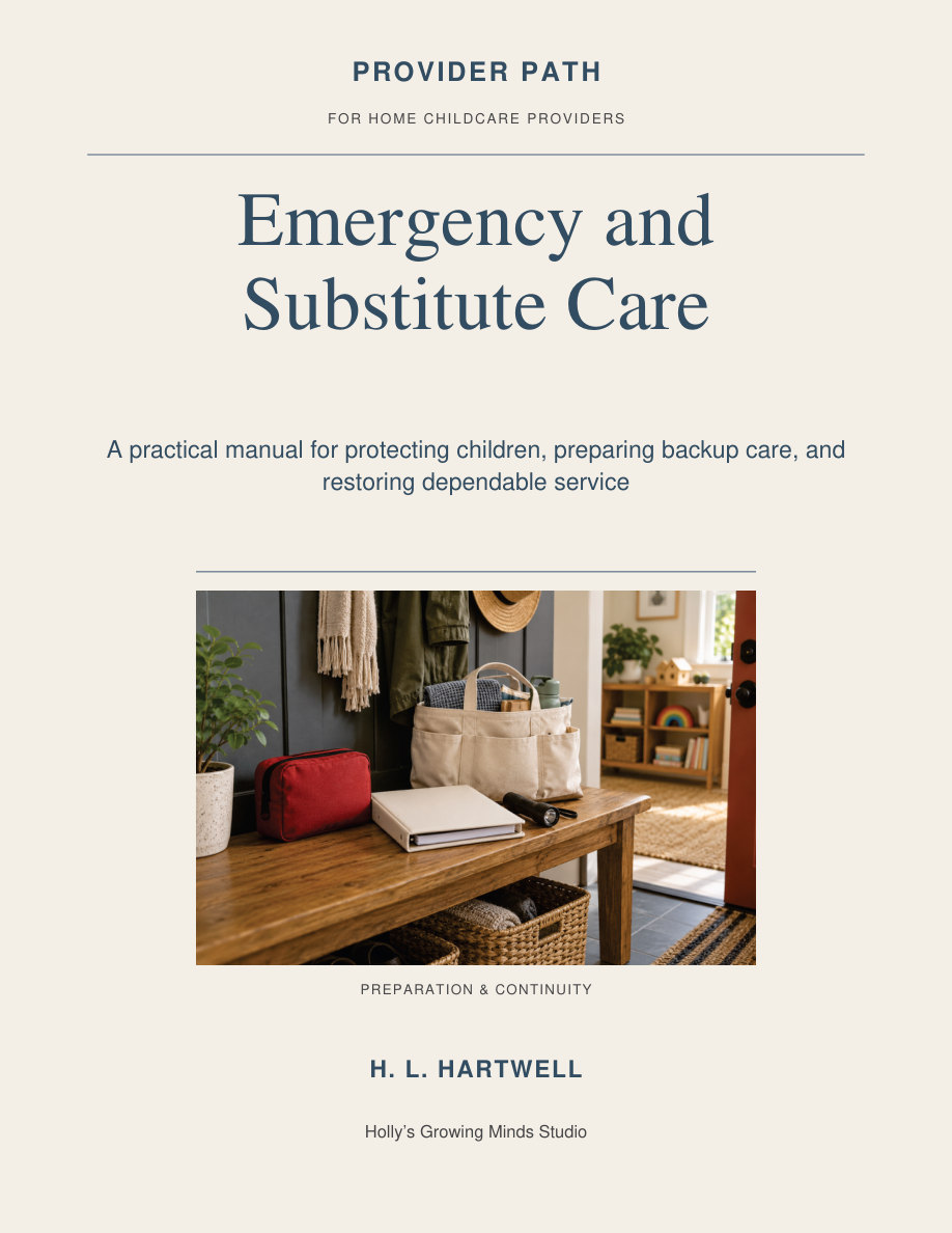 Emergency and Substitute Care by H. L. Hartwell — Provider Path cover