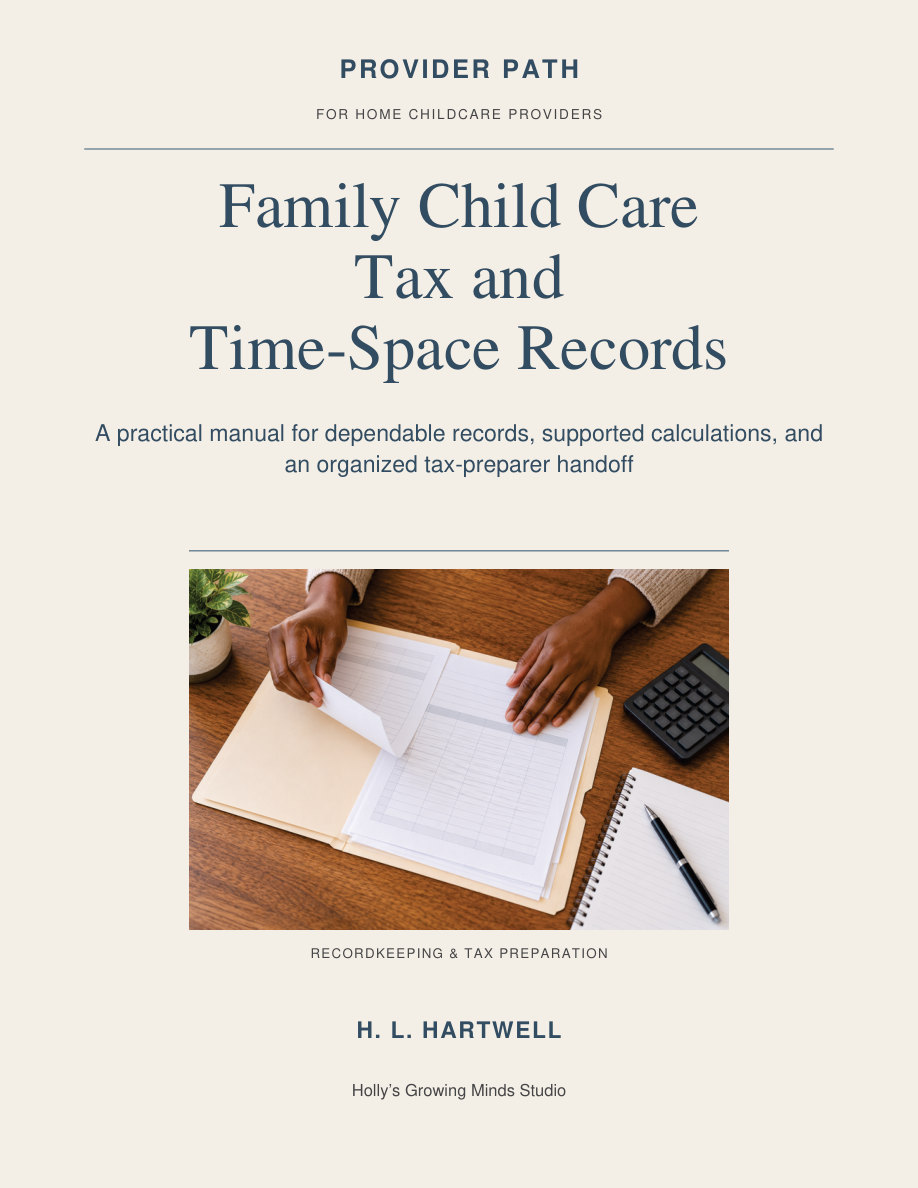 Family Child Care Tax and Time-Space Records by H. L. Hartwell — Provider Path cover
