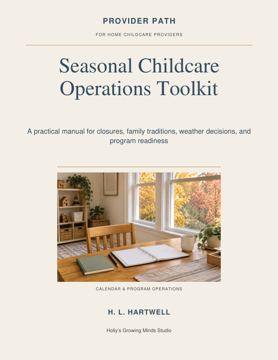 Seasonal Childcare Operations Toolkit by H. L. Hartwell — Provider Path cover
