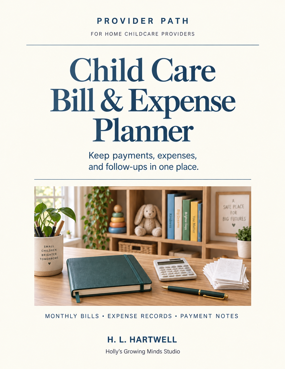 Child Care Bill & Expense Planner by H. L. Hartwell — Provider Path cover
